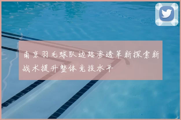 南京羽毛球队边路渗透革新探索新战术提升整体竞技水平