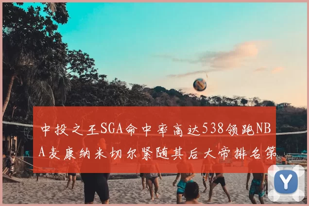 中投之王SGA命中率高达538领跑NBA麦康纳米切尔紧随其后大帝排名第七